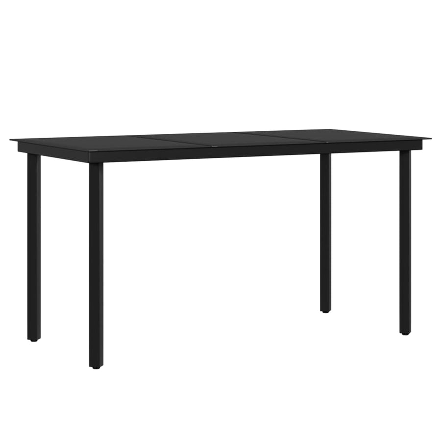 -Delige Tuinset Met Kussens 5 140 cm tafellengte Zwart