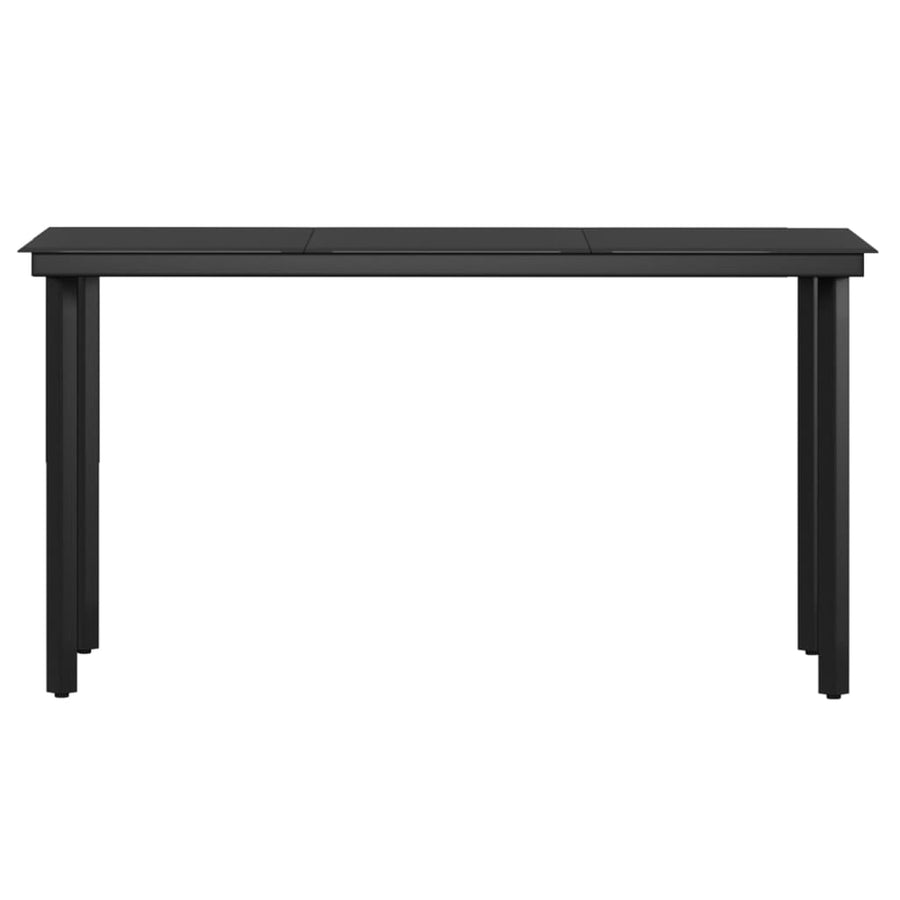 -Delige Tuinset Met Kussens 7 140 cm tafellengte Zwart