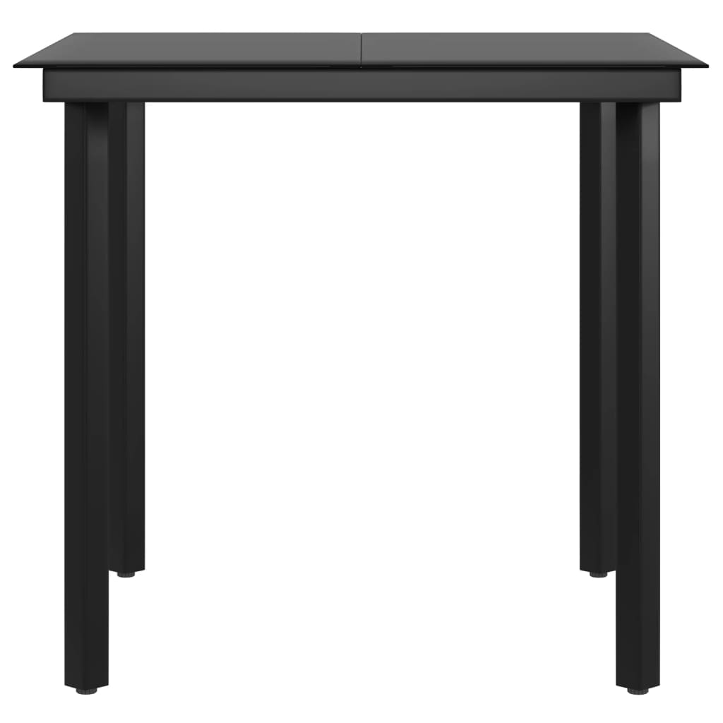 -Delige Tuinset Met Kussens 5 80 cm tafellengte Bruin en zwart