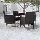 5-piece Garden Furniture Set with Cushions, Black