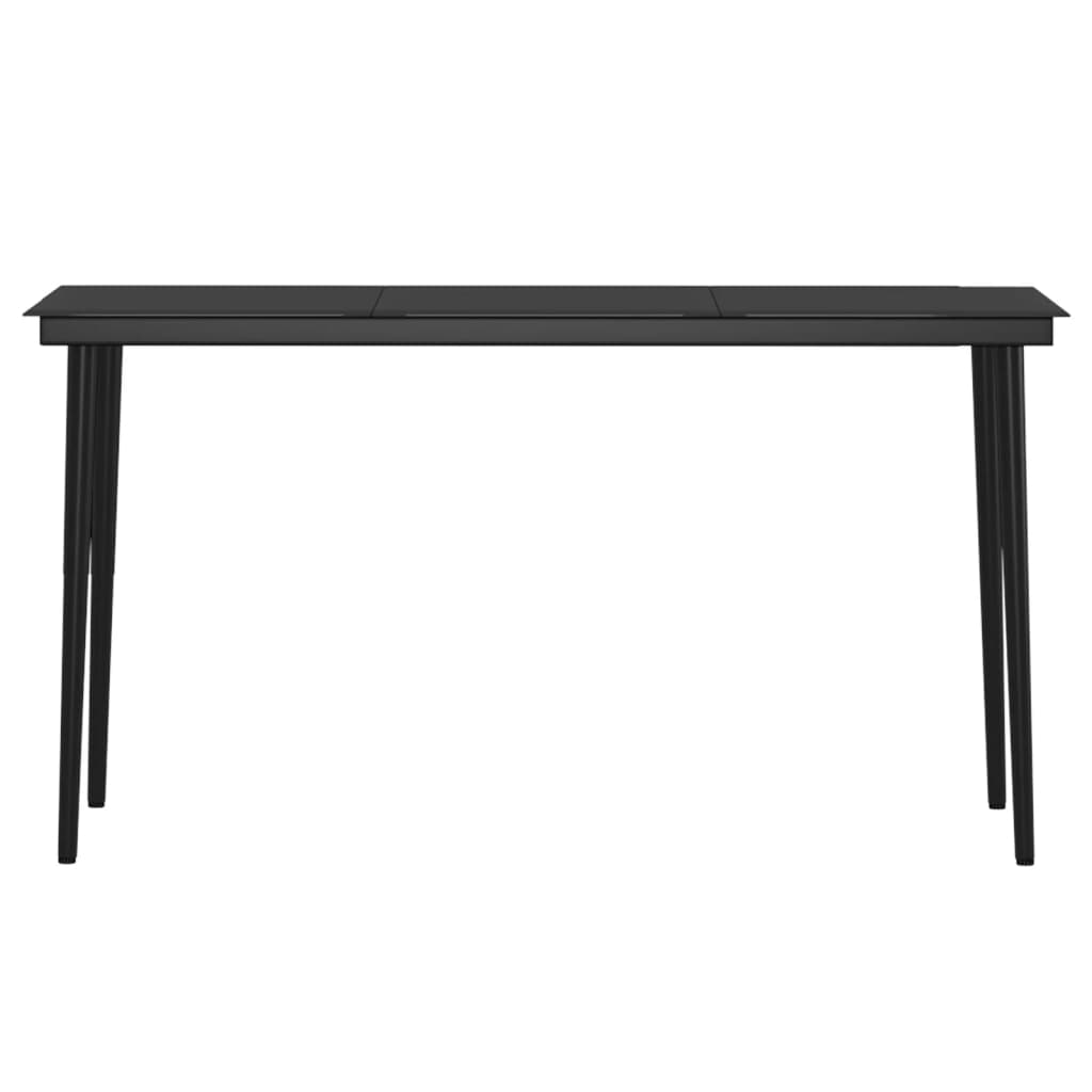 -Delige Tuinset Met Kussens 5 140 cm tafellengte Zwart
