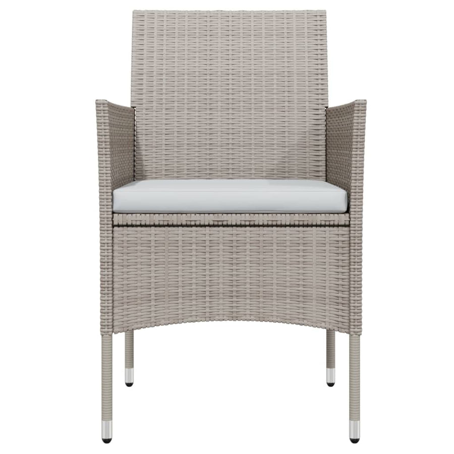 -Delige Tuinset Met Kussens 7 140 cm tafellengte Beige en zwart