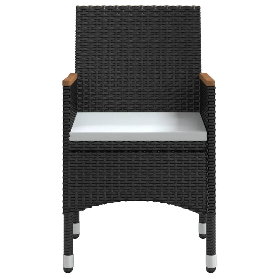 -Delige Tuinset Met Kussens 5 140 cm tafellengte Zwart