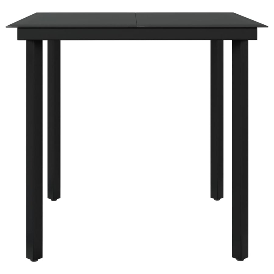 -Delige Tuinset Met Kussens 3 80 cm tafellengte Grijs en zwart