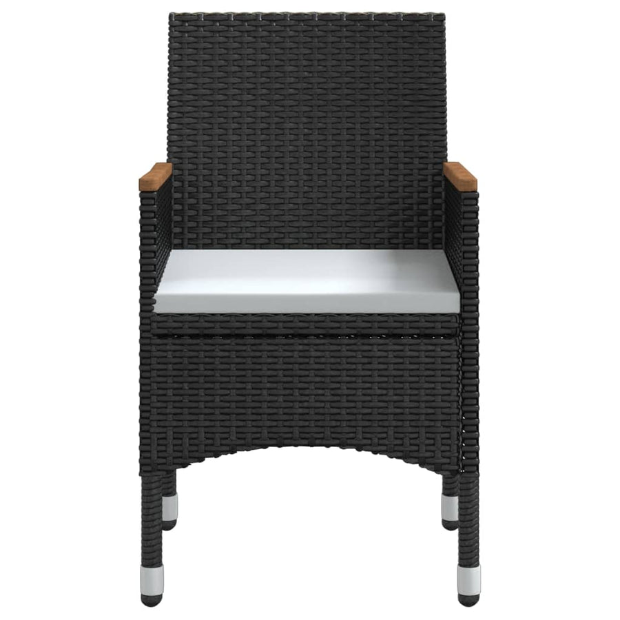 -Delige Tuinset Met Kussens 5 80 cm tafellengte Zwart