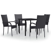 -Delige Tuinset 5 80 cm tafellengte Zwart