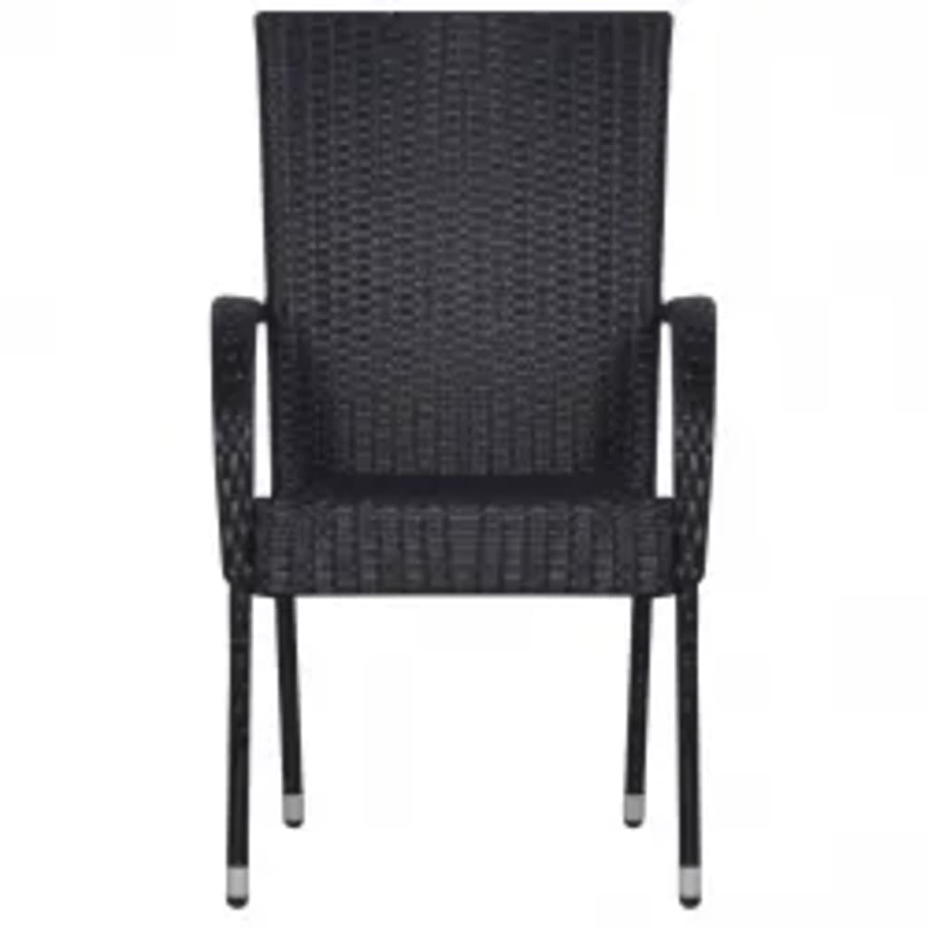-Delige Tuinset 5 80 cm tafellengte Zwart