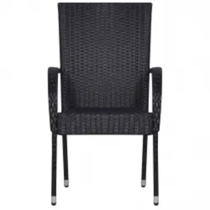 -Delige Tuinset 5 80 cm tafellengte Zwart