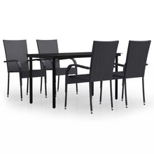 -Delige Tuinset 5 140 cm tafellengte Zwart