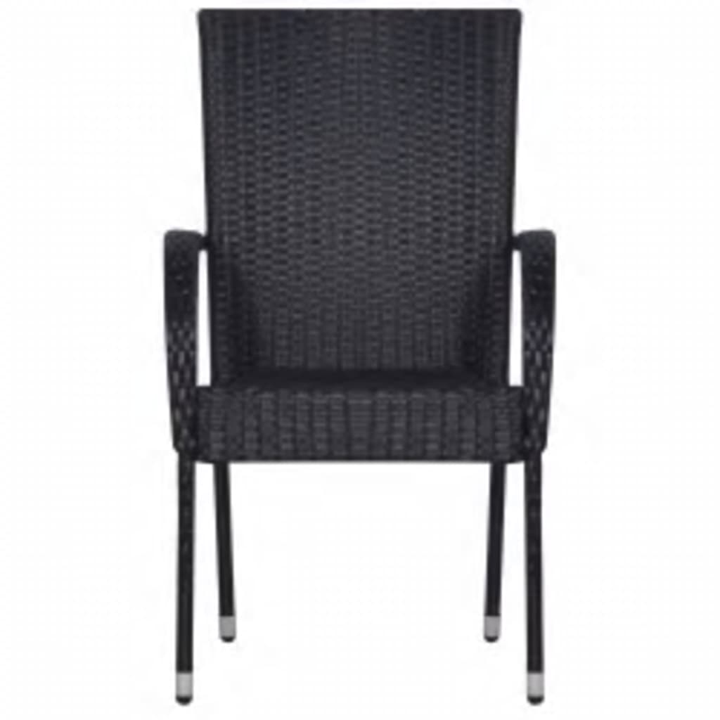 -Delige Tuinset 7 140 cm tafellengte Zwart