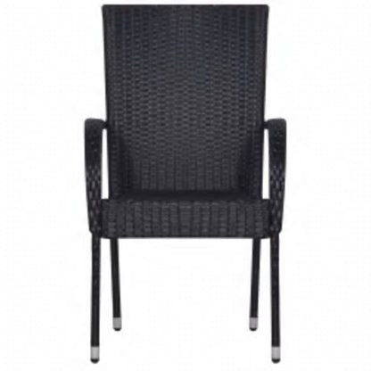 -Delige Tuinset 7 140 cm tafellengte Zwart