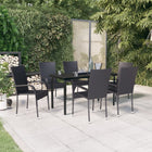 7-piece garden set black