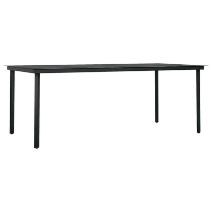 7-Delige Tuinset 6 200 cm tafellengte Zwart