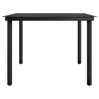 7-Delige Tuinset 6 200 cm tafellengte Zwart
