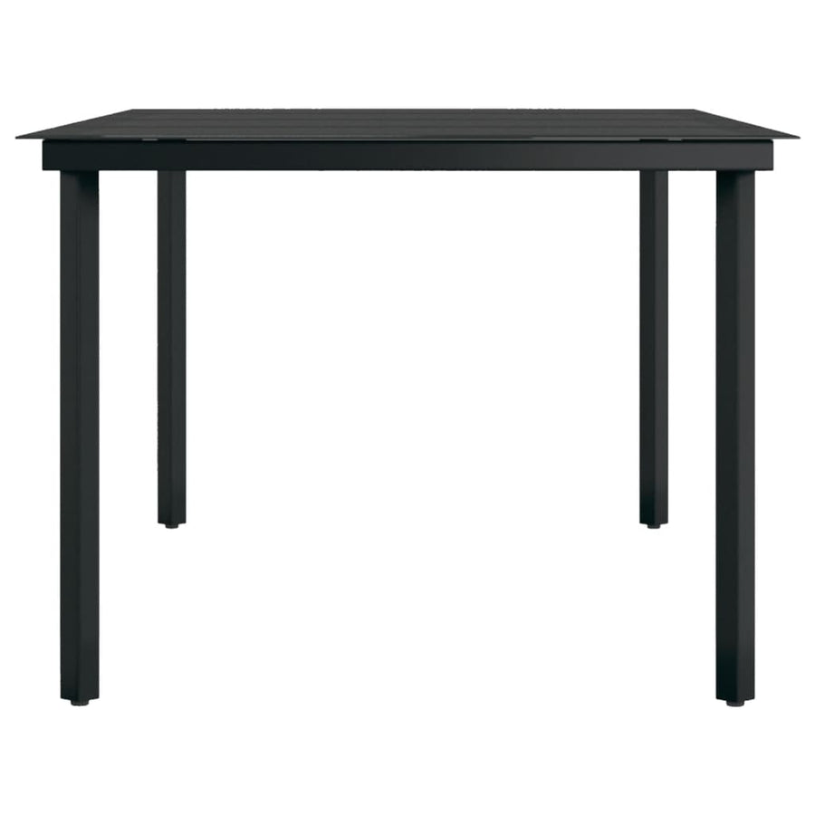 7-Delige Tuinset 6 200 cm tafellengte Zwart