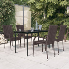 -Delige Tuinset 5 140 cm tafellengte Bruin en zwart