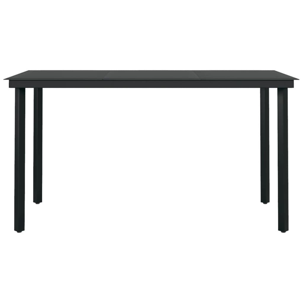 -Delige Tuinset 7 140 cm tafellengte Bruin en zwart