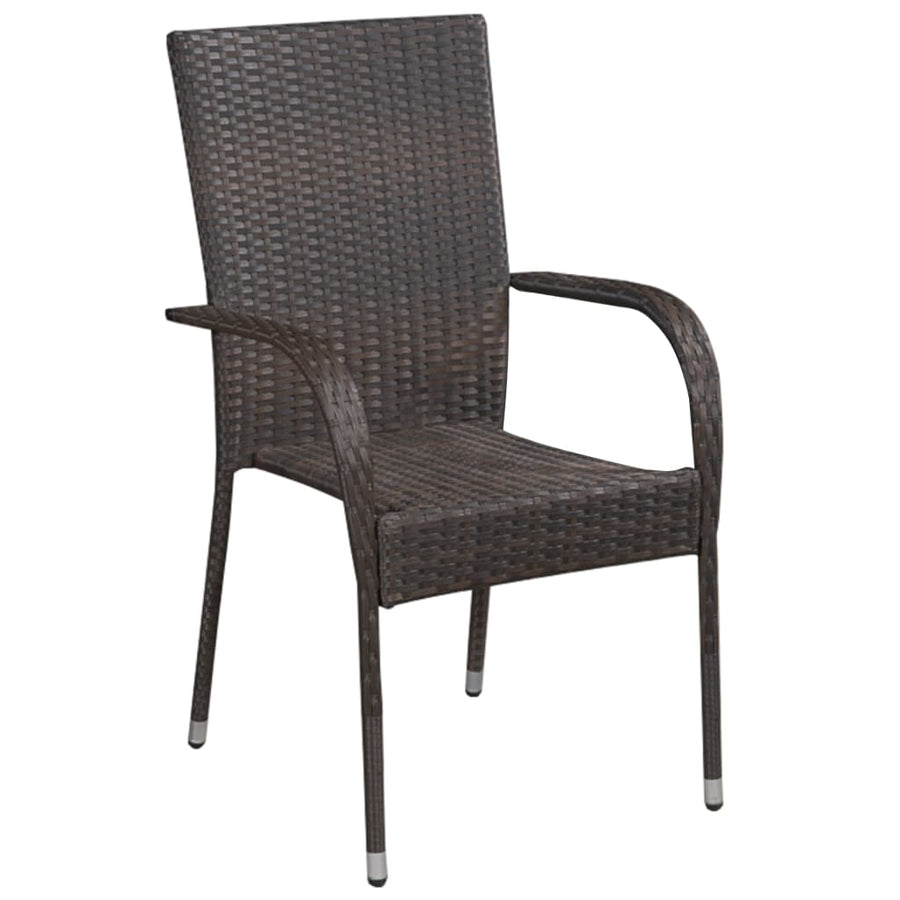 9-Delige Tuinset 8 200 cm tafellengte Bruin en zwart