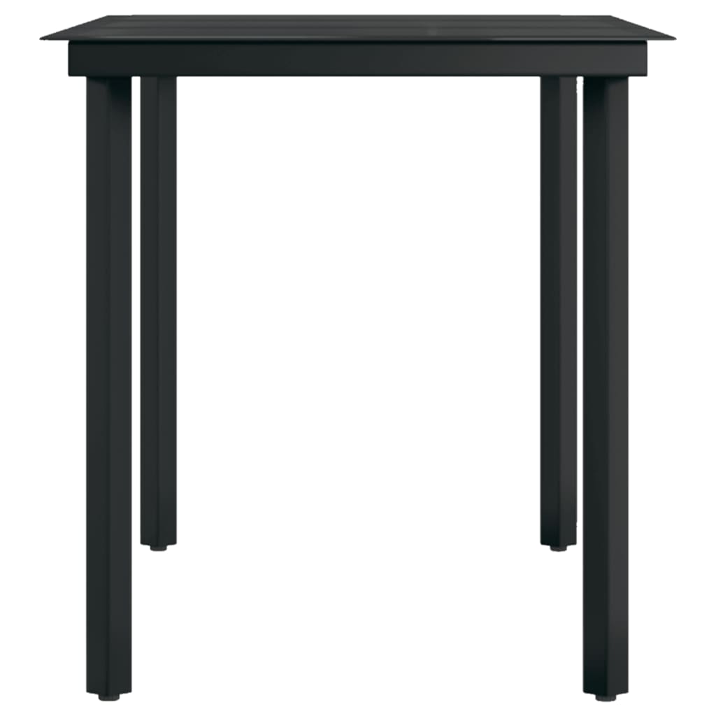 -Delige Tuinset 5 140 cm tafellengte Grijs en zwart