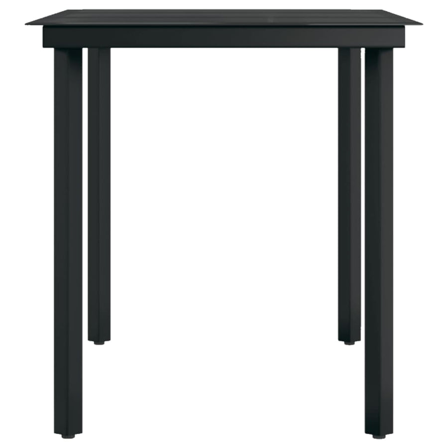 -Delige Tuinset 5 140 cm tafellengte Grijs en zwart