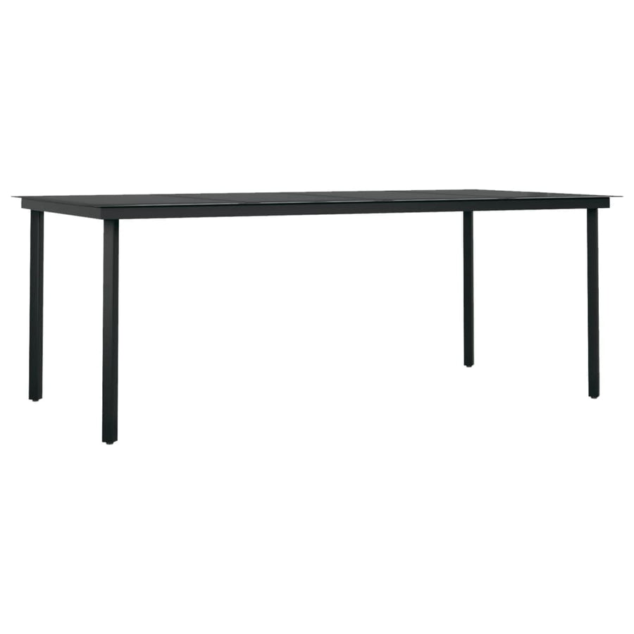 9-Delige Tuinset 8 200 cm tafellengte Grijs en zwart