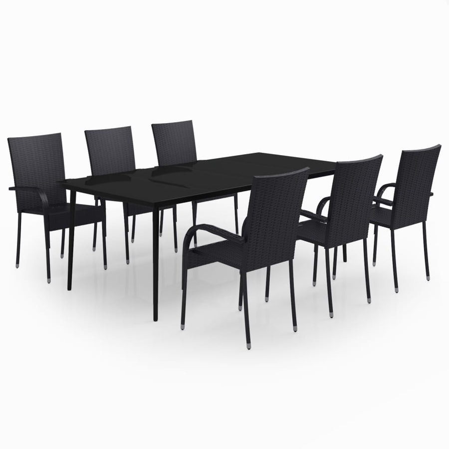 7-delige Tuinset zwart