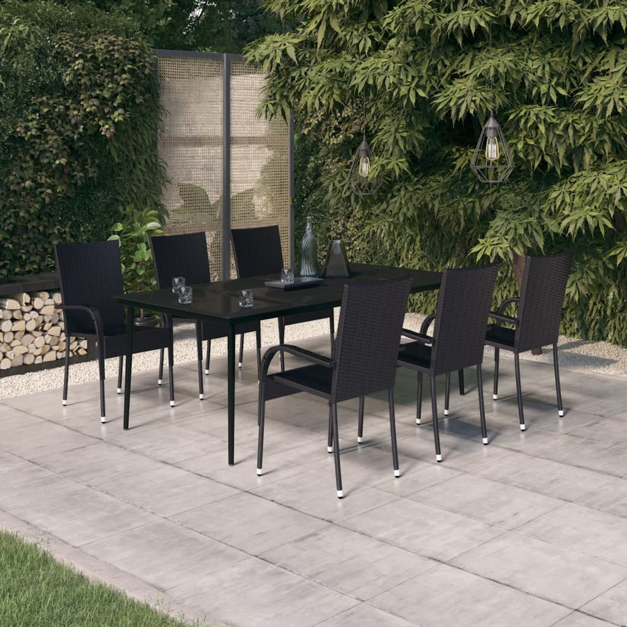 7-delige Tuinset zwart