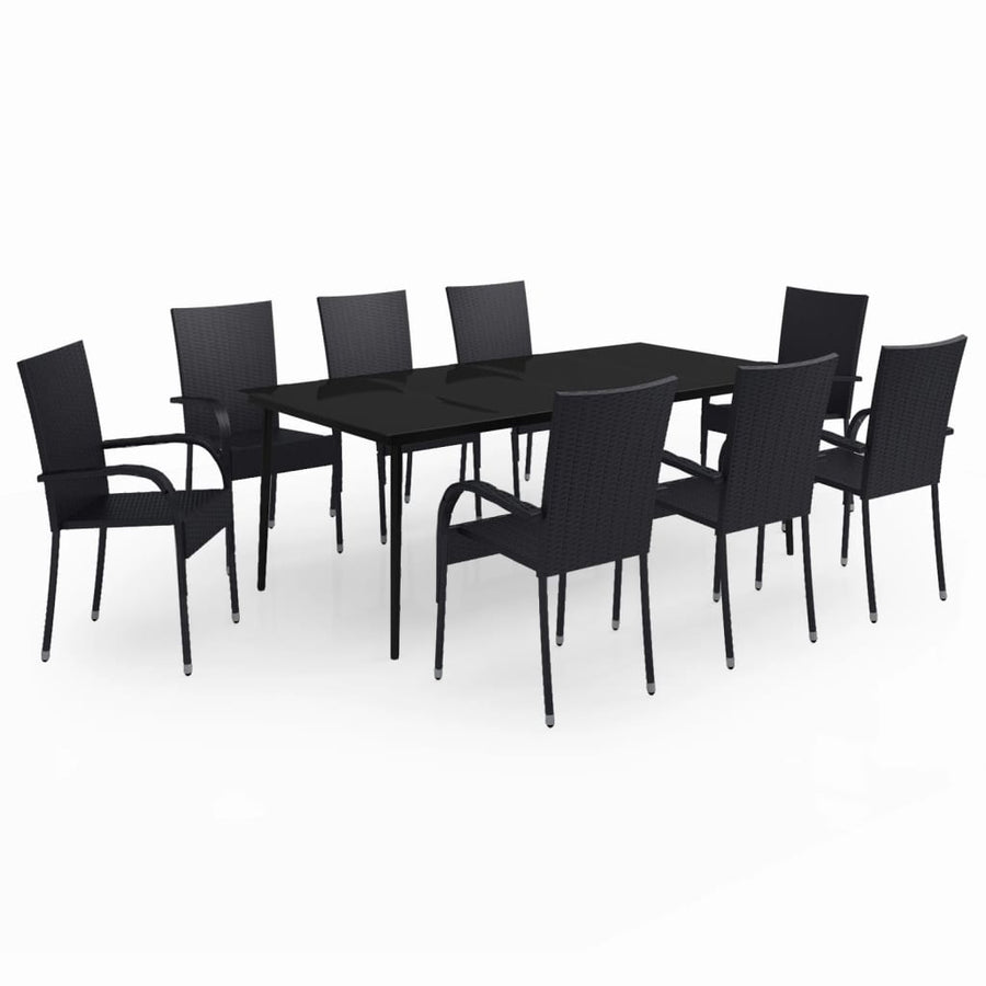 9-delige Tuinset zwart