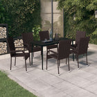7-piece garden set brown and black