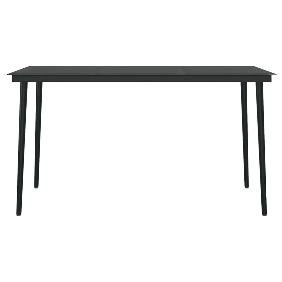 -Delige Tuinset 5 140 cm tafellengte Grijs en zwart