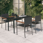 Tuinset 5-delig 140 cm zwart