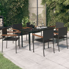 7-piece garden set black