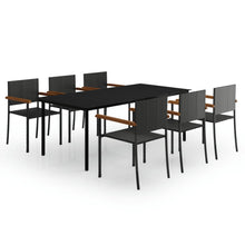 Tuinset Zwart 7 200 cm tafellengte