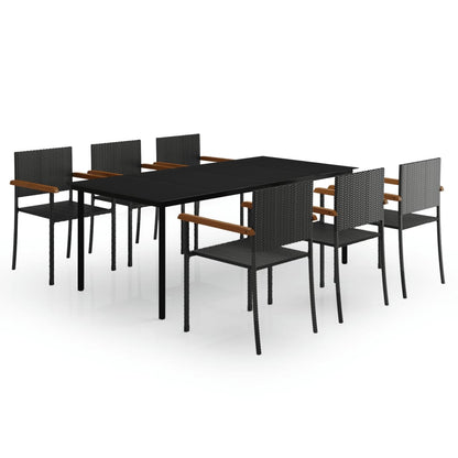 Tuinset Zwart 7 200 cm tafellengte