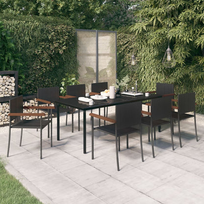 Tuinset Zwart 9 200 cm tafellengte