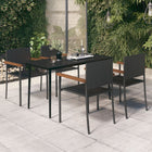 5-piece Garden Set black