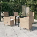 Tuinset 5-delig met kussens beige