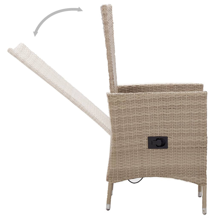 9-Delige Tuinset Met Kussens 8 200 cm tafellengte Beige