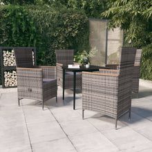 -Delige Tuinset Met Kussens 5 80 cm tafellengte Grijs en bruin