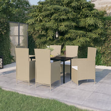 7-Delige Tuinset Met Kussens 6 Beige