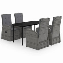 -Delige Tuinset Met Kussens 5 140 cm tafellengte Grijs