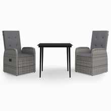 -Delige Tuinset Met Kussens 3 80 cm tafellengte Grijs
