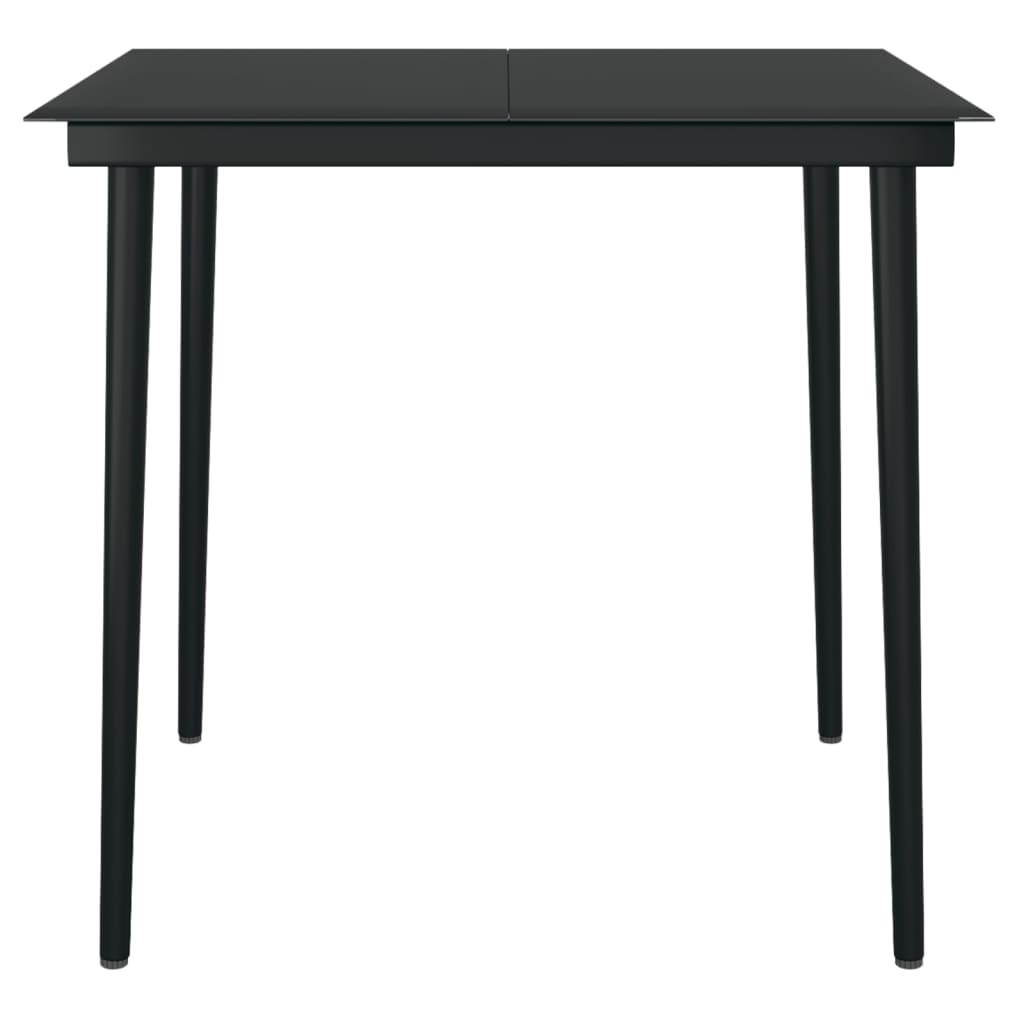 -Delige Tuinset Met Kussens 5 80 cm tafellengte Zwart
