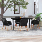 5-piece Garden Furniture Set with Cushions, Black