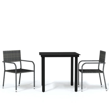 -Delige Tuinset 3 80 cm tafellengte Grijs