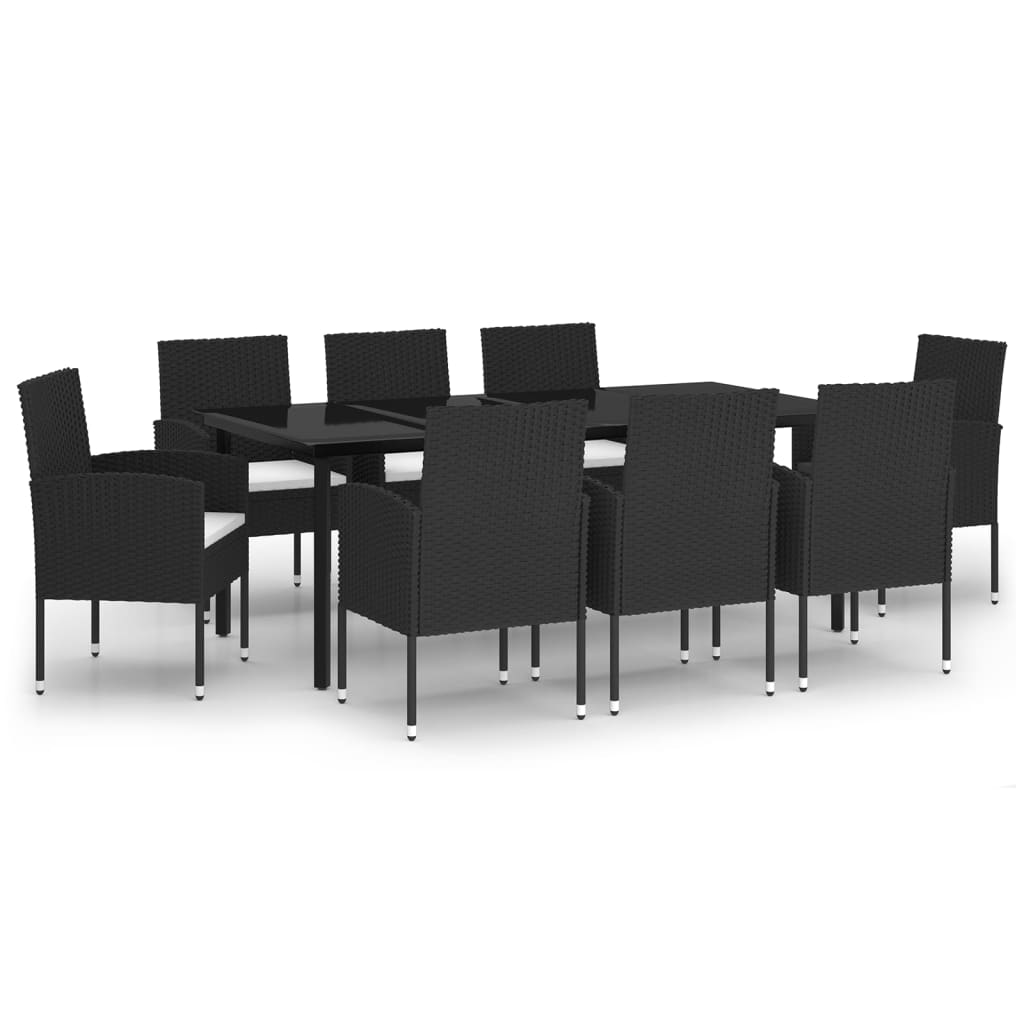 9-delige Tuinset zwart