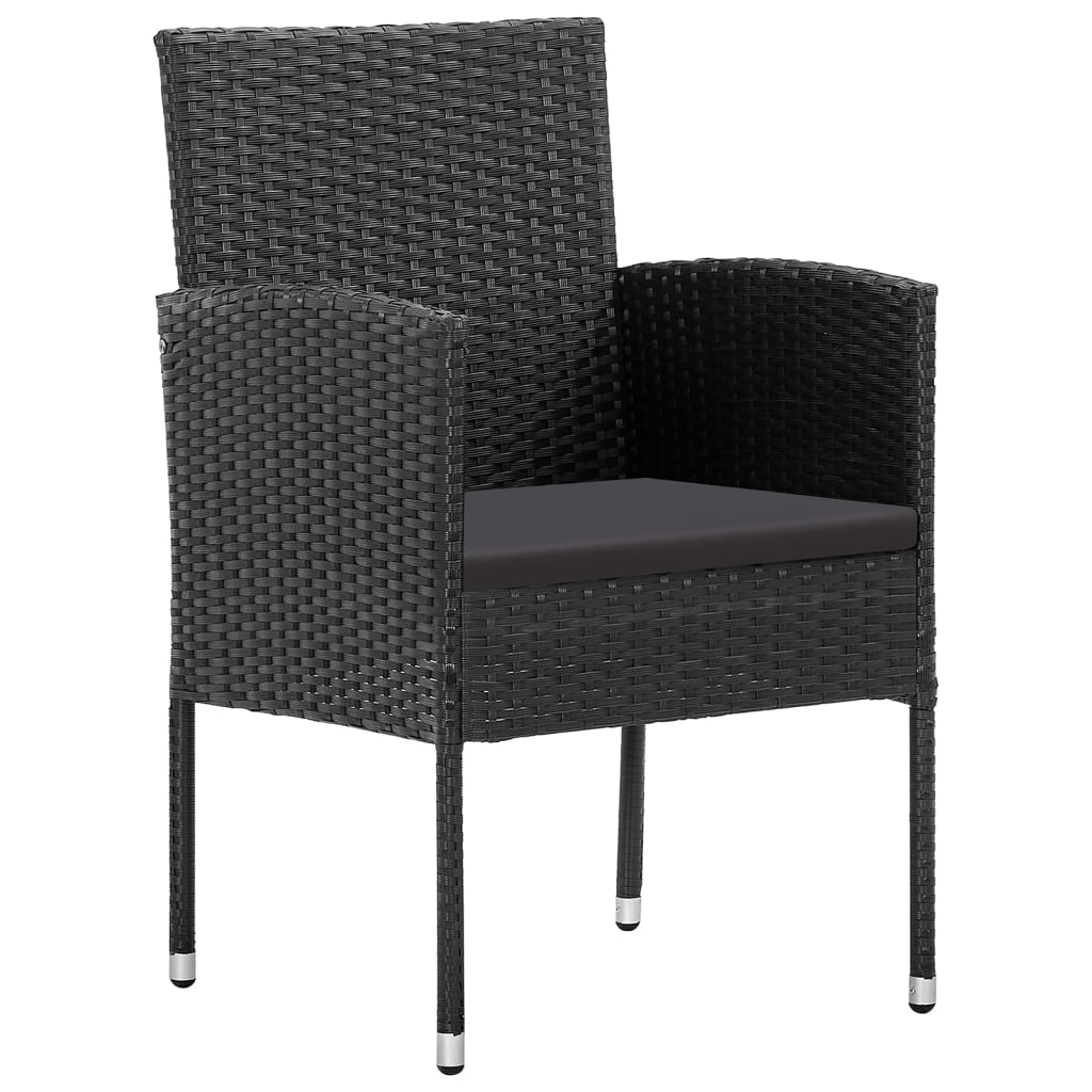 -Delige Tuinset 5 80 cm tafellengte Zwart en grijs
