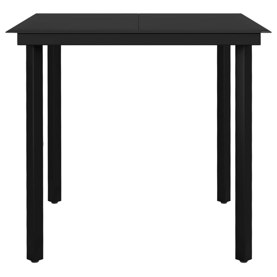 -Delige Tuinset 5 80 cm tafellengte Zwart en grijs
