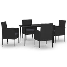 -Delige Tuinset 5 140 cm tafellengte Zwart en grijs