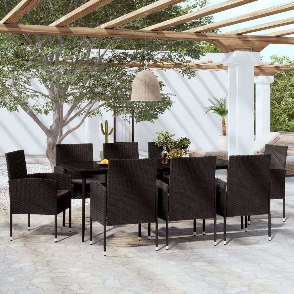 9-delige Tuinset zwart